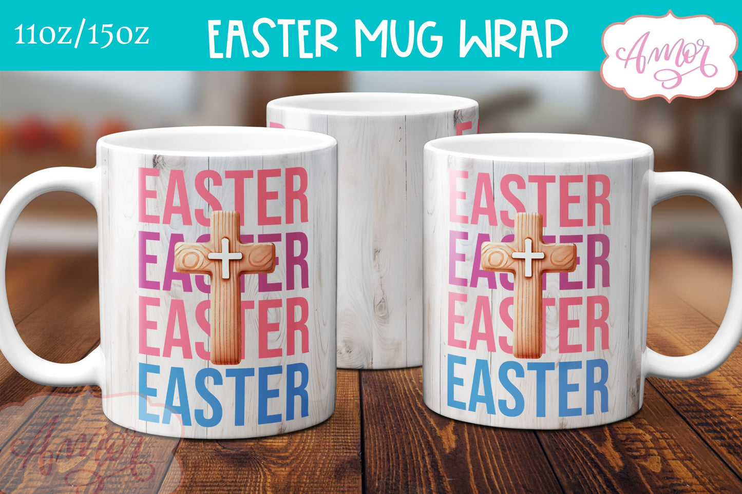 Christian Easter Mug Wrap PNG | Christian mug PNG sublimation