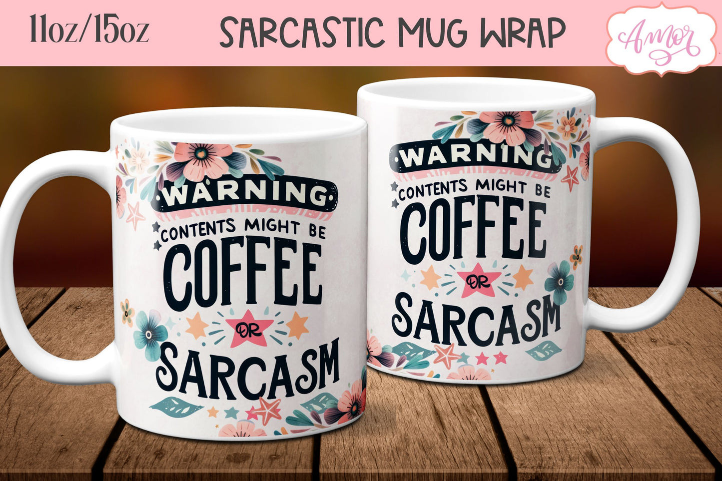 Bundle of 8 Sarcastic quote mug wraps PNG for sublimation