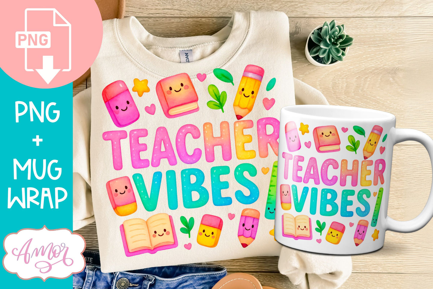 Teacher vibes shirt PNG, Cute Teacher sublimation design