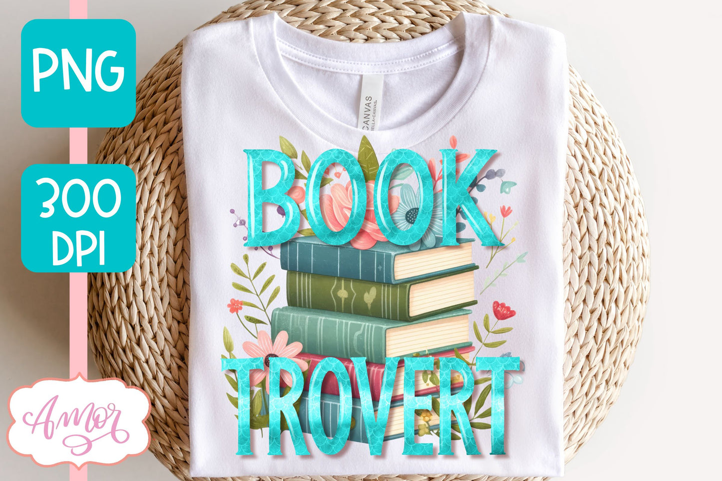Booktrovert sublimation design PNG | Book lover PNG