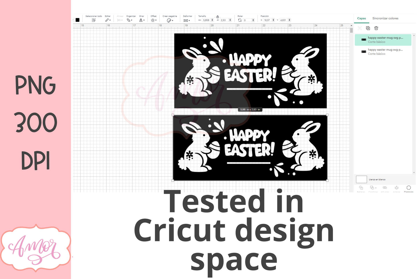 Cute Easter Mug Wrap SVG for Cricut infusible ink