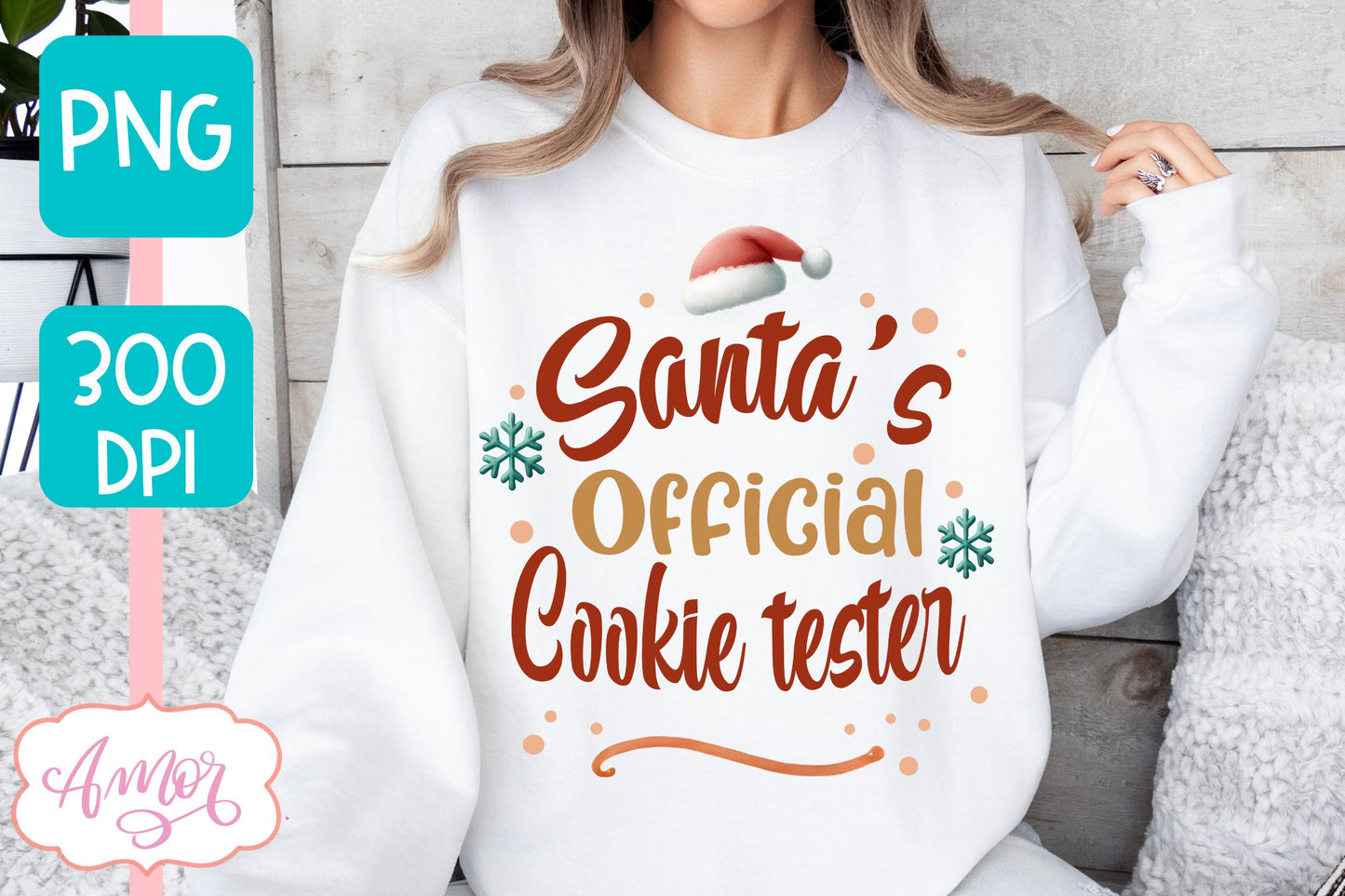 Santa's official cookie tester PNG | Christmas sublimation