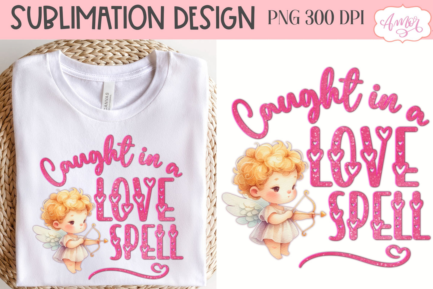 BUNDLE Valentine's day PNG for sublimation | Cute Cupid PNG