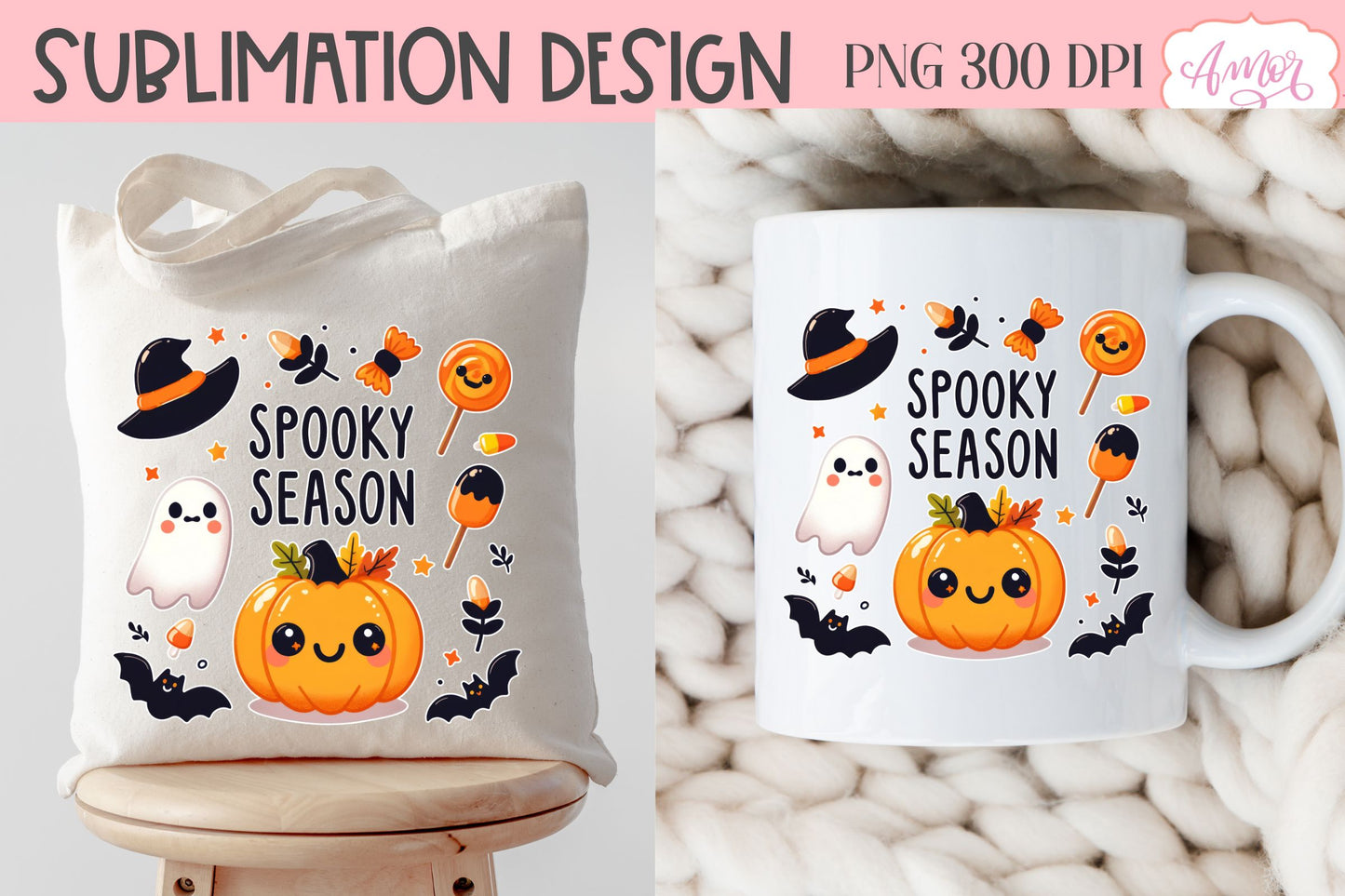 Spooky season PNG for sublimation | Halloween PNG design