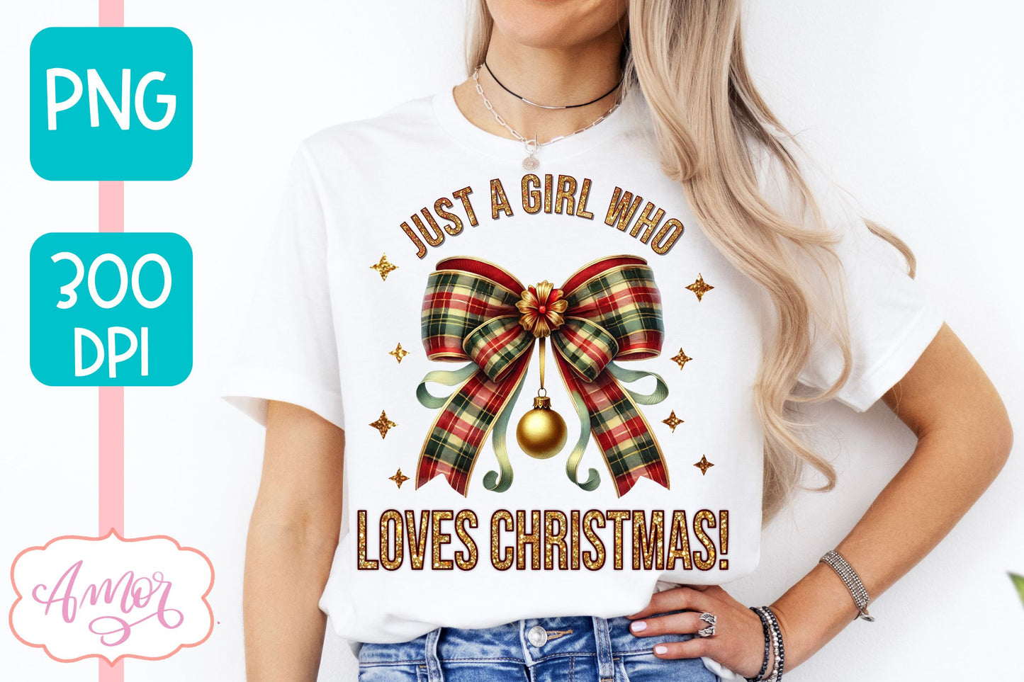 Just a girl who loves Christmas sublimation PNG design