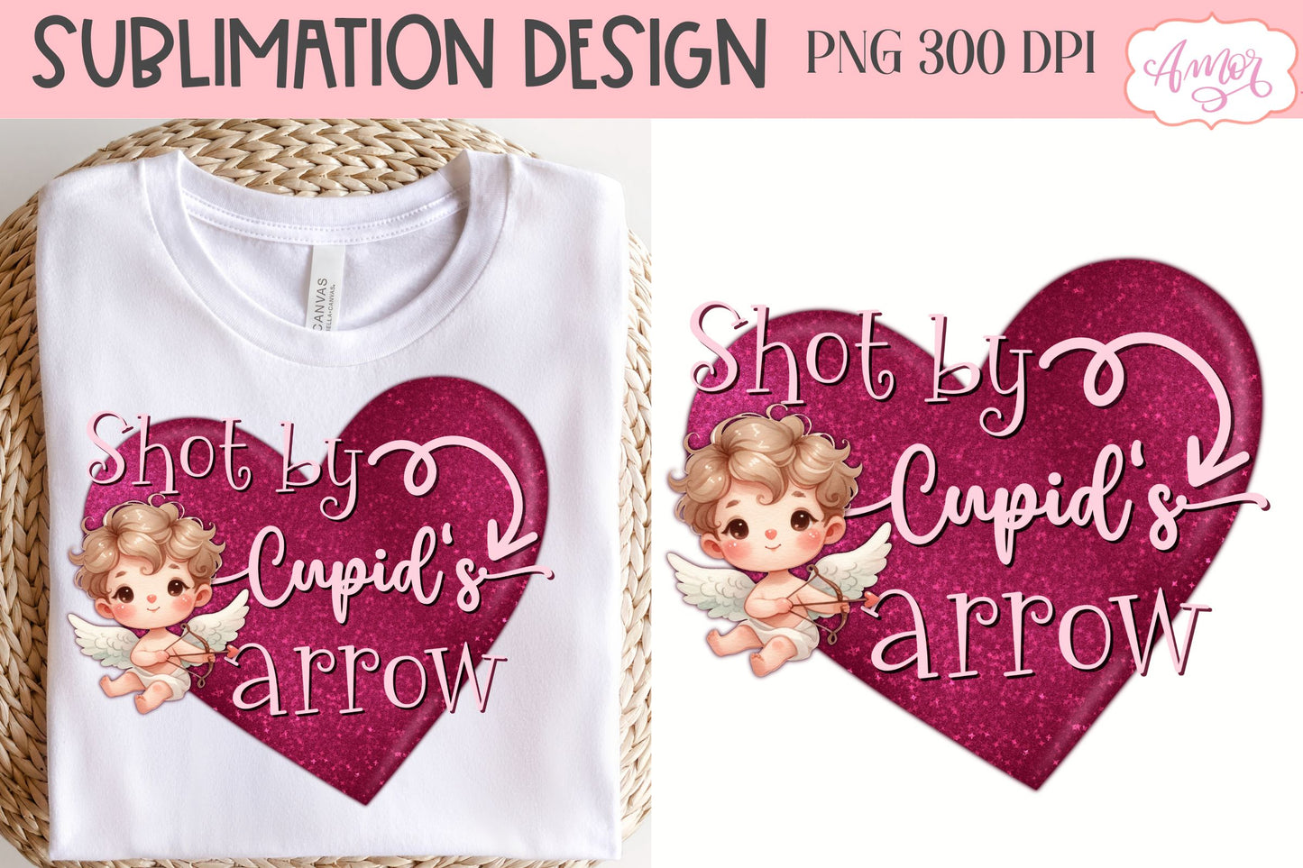 BUNDLE Valentine's day PNG for sublimation | Cute Cupid PNG