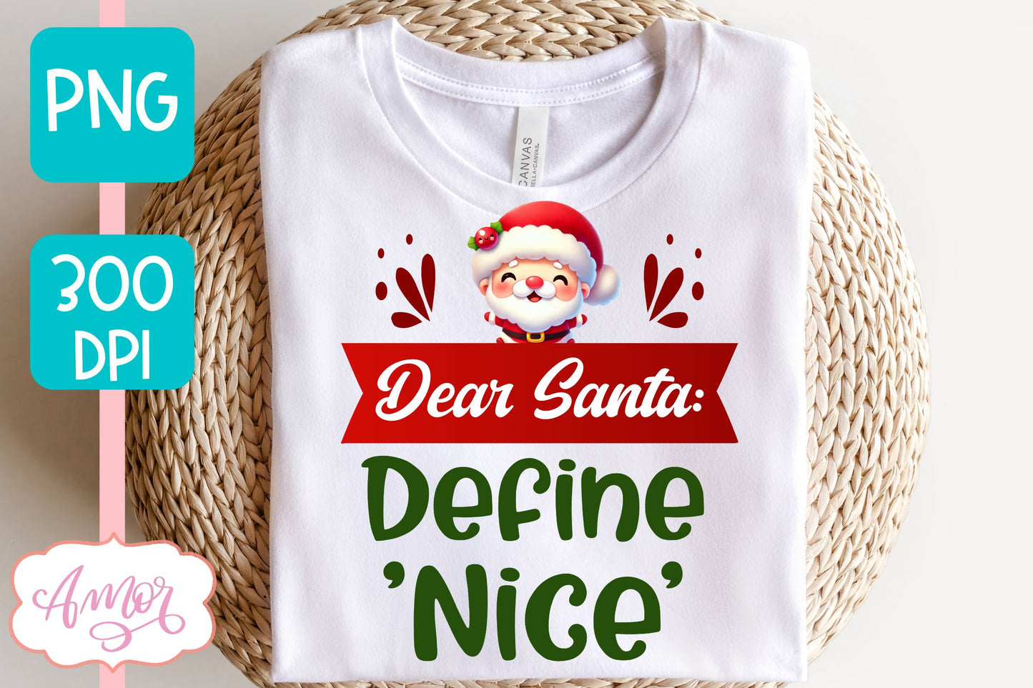 Funny Christmas PNG sublimation | Cute Santa PNG design