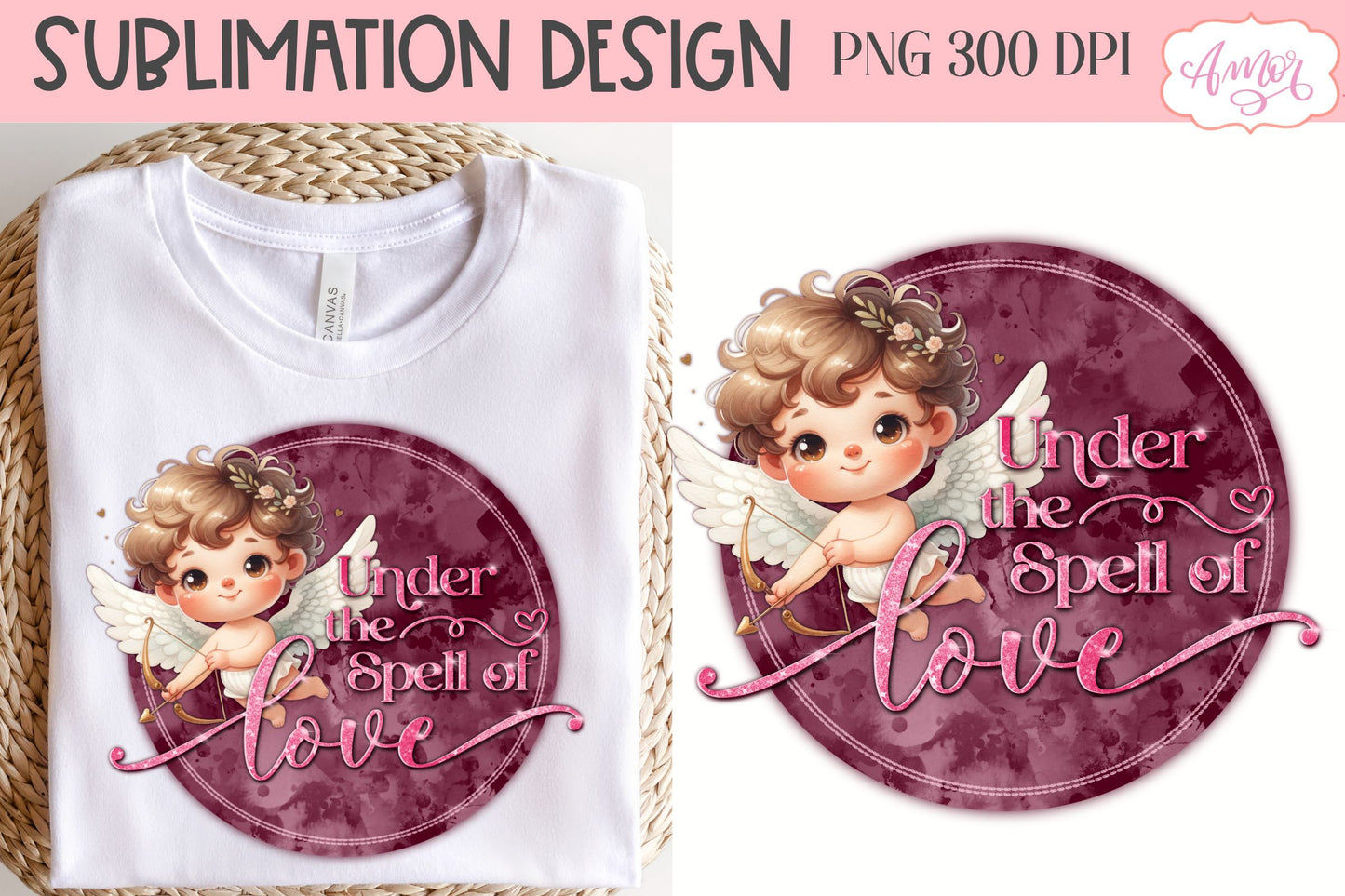 BUNDLE Valentine's day PNG for sublimation | Cute Cupid PNG
