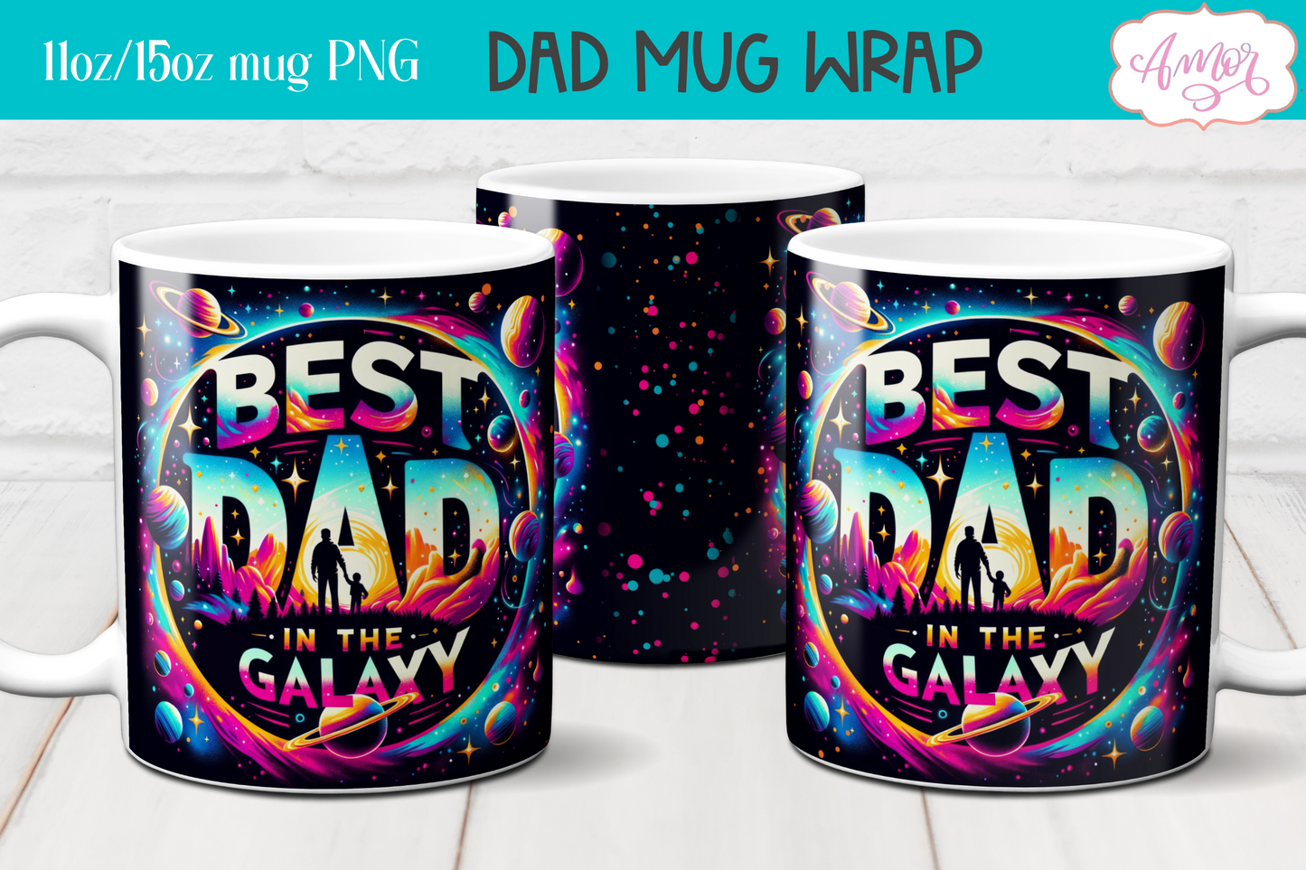 Best Dad mug wrap sublimation PNG | Father's day mug PNG