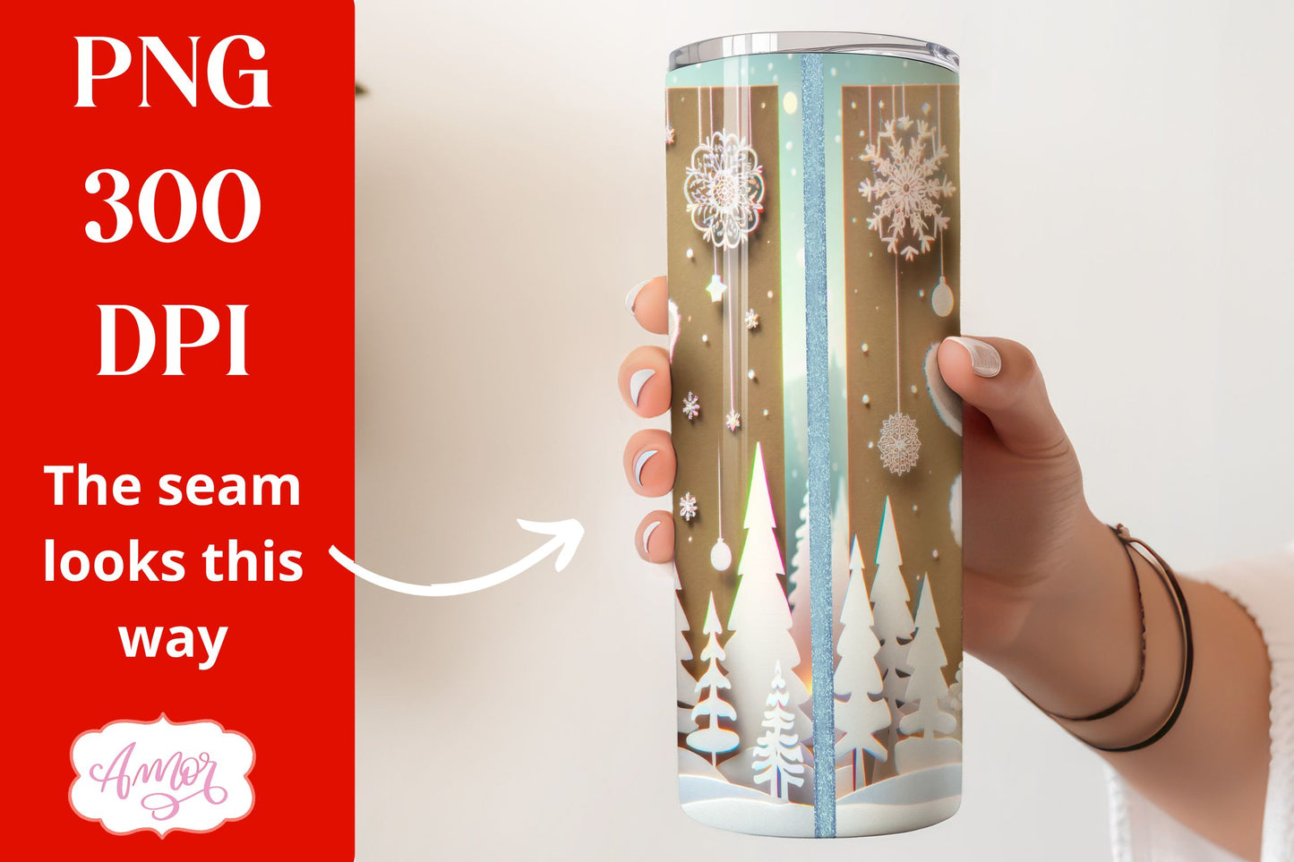 Christmas llama tumbler wrap for sublimation bundle