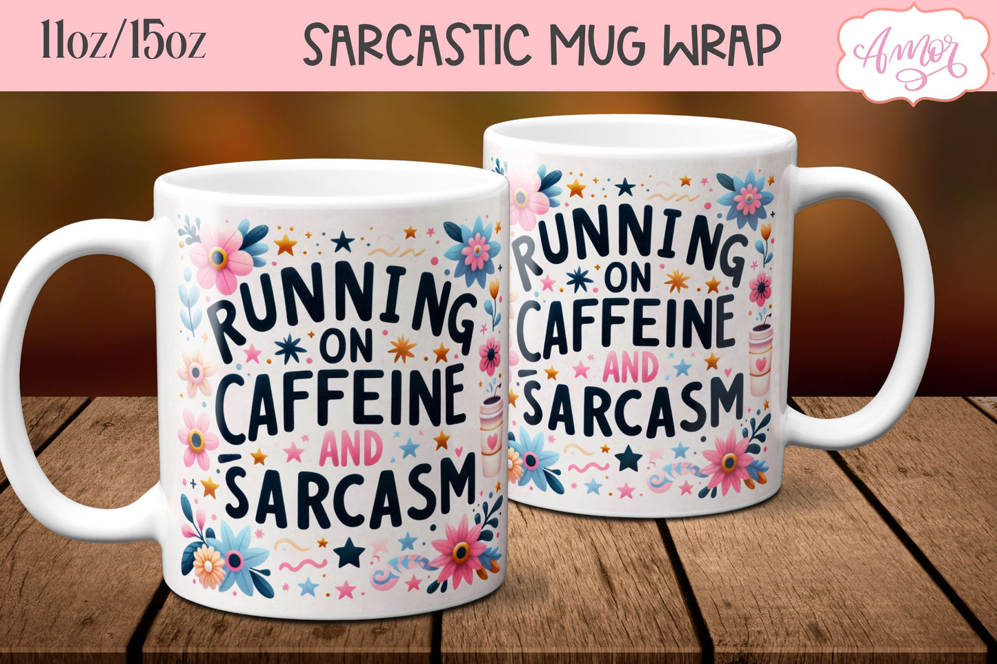 Bundle of 8 Sarcastic quote mug wraps PNG for sublimation