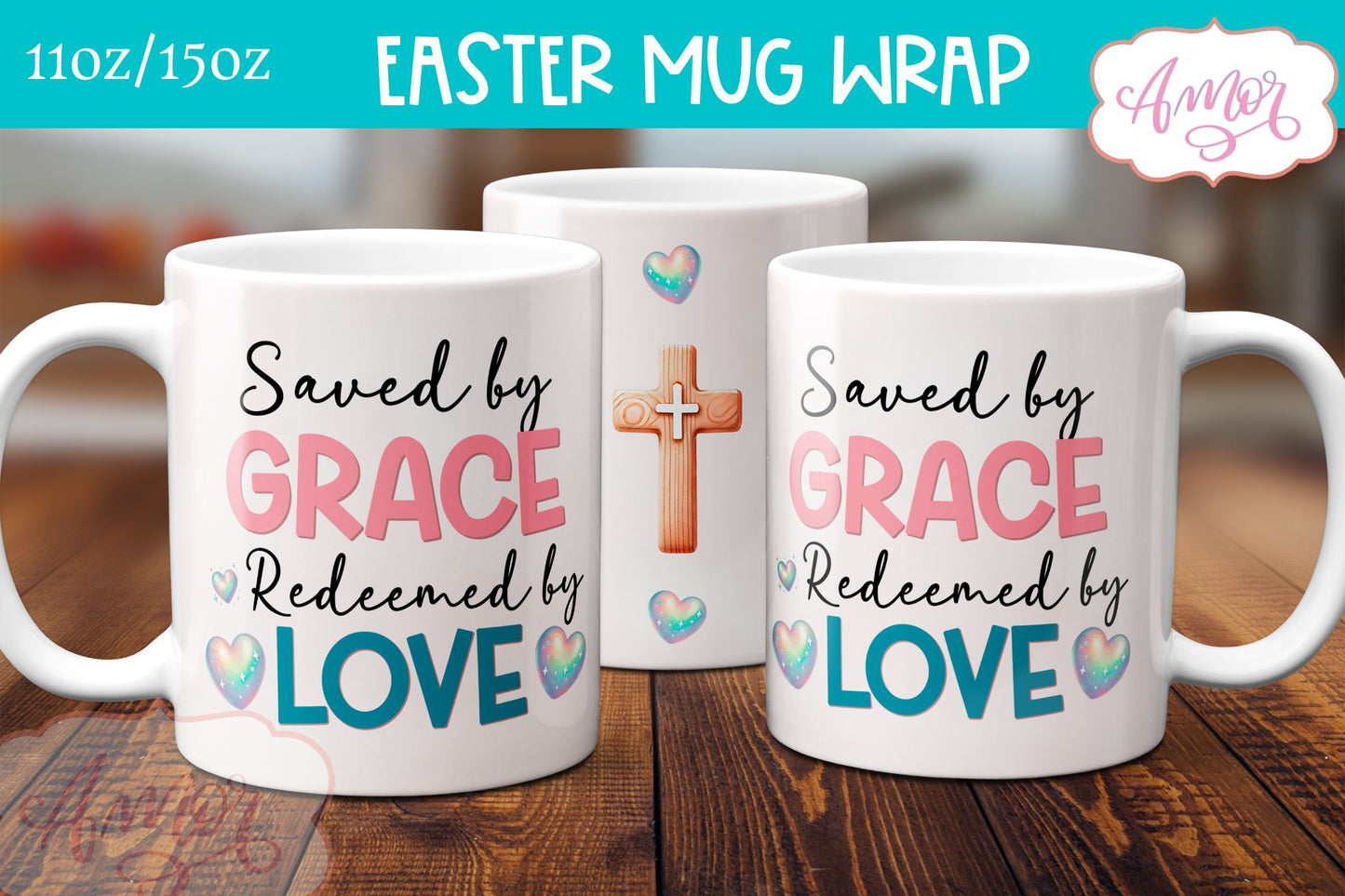 Christian Easter mug sublimation BUNDLE