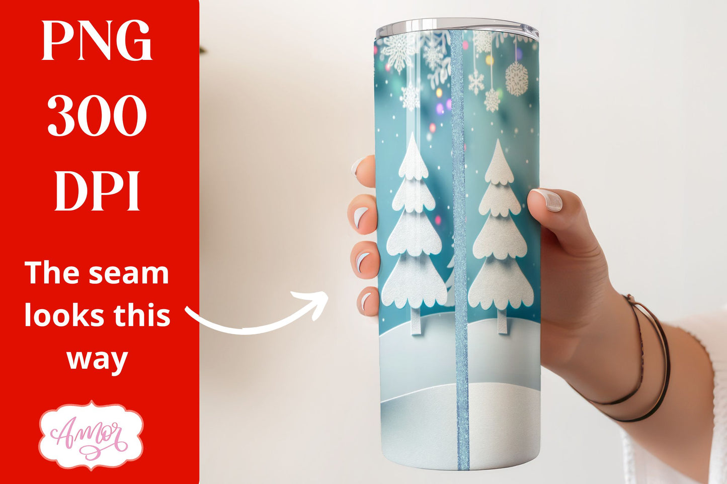 Christmas llama tumbler wrap for sublimation bundle