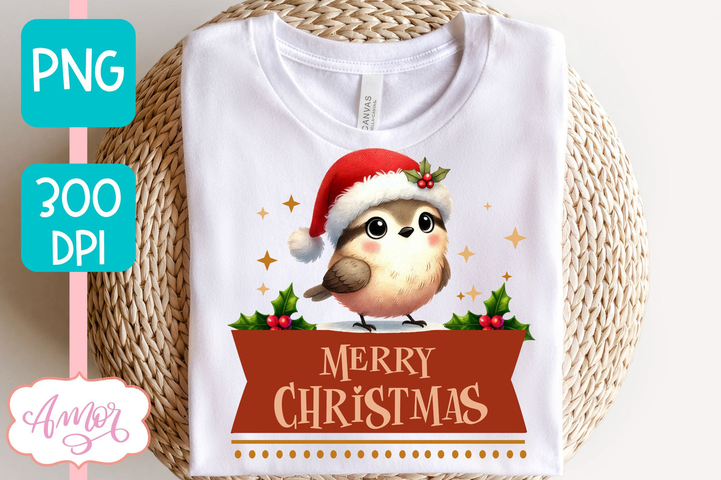 Merry Christmas PNG | Cute Christmas bird PNG