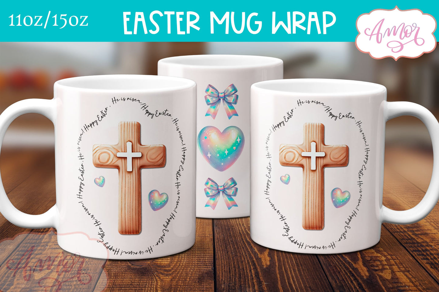 Christian Easter mug sublimation BUNDLE