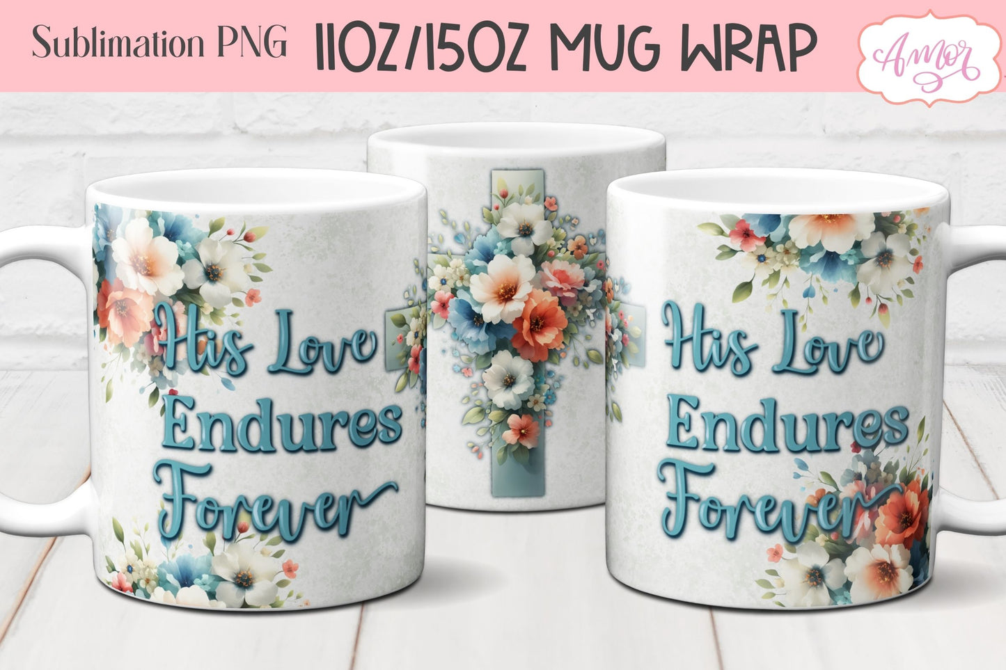 Christian Easter mug Wrap for sublimation for 11oz and 15oz