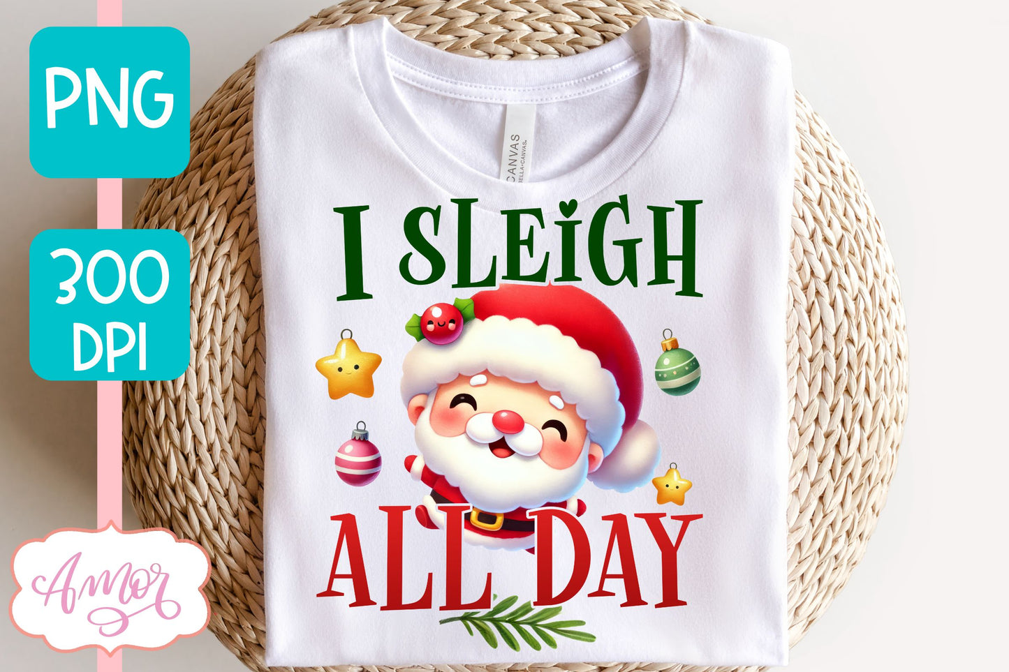 Funny Christmas PNG sublimation | Cute Santa PNG design