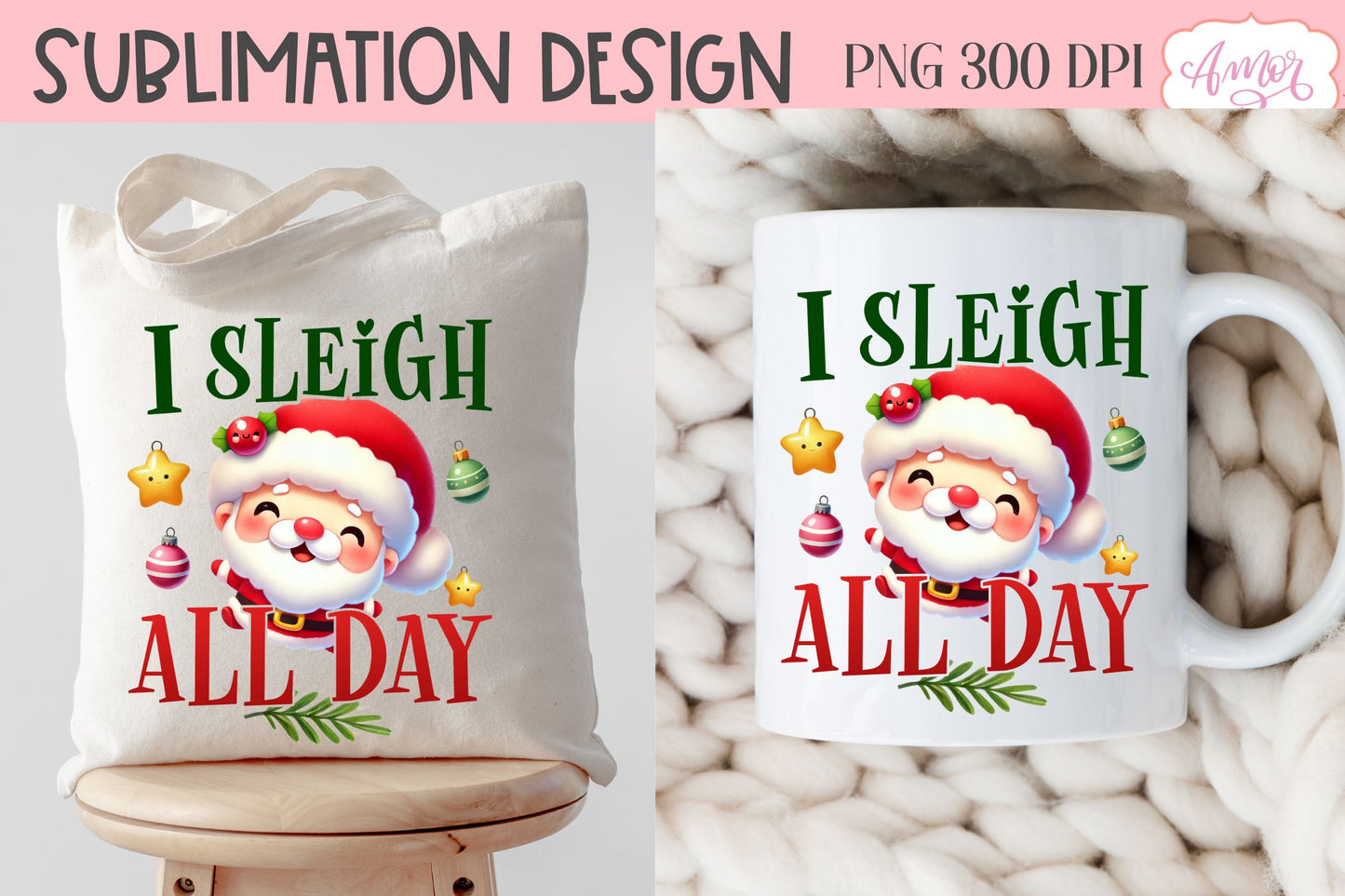Funny Christmas PNG sublimation | Cute Santa PNG design