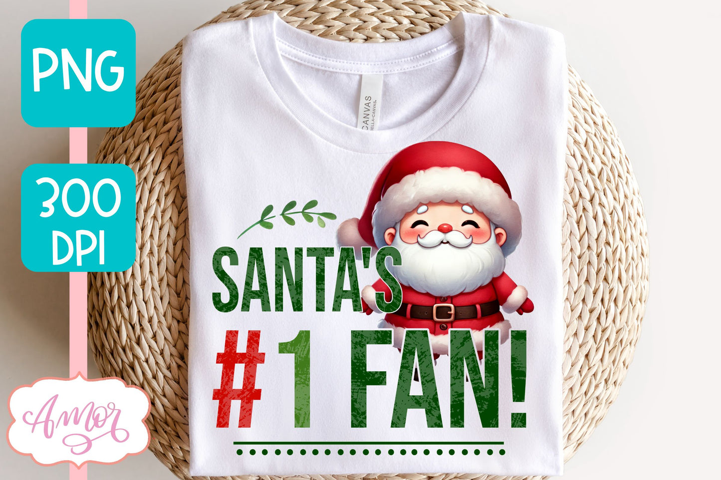 Funny Christmas PNG sublimation | Santa's fan PNG design