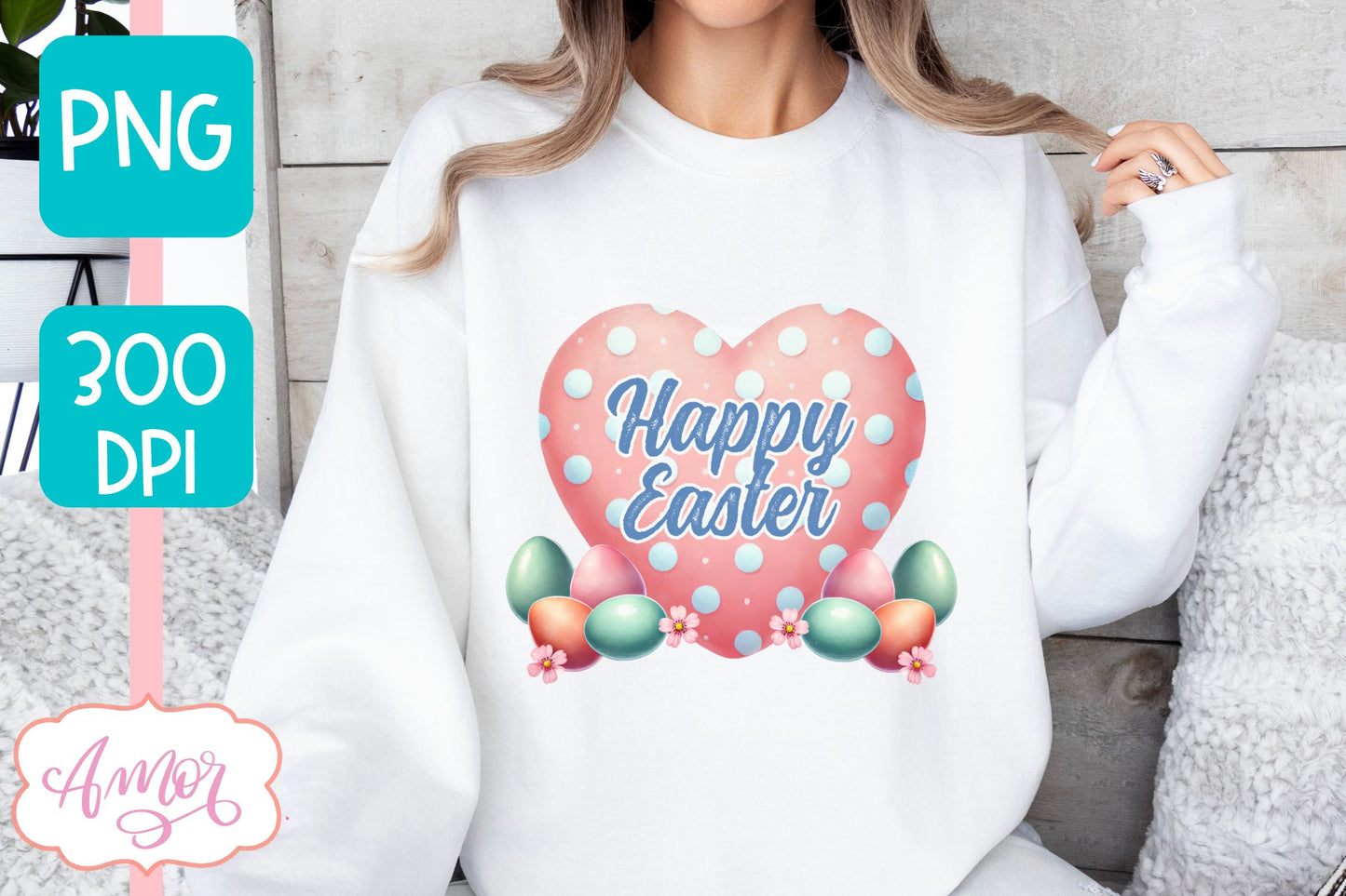 Happy Easter PNG for sublimation