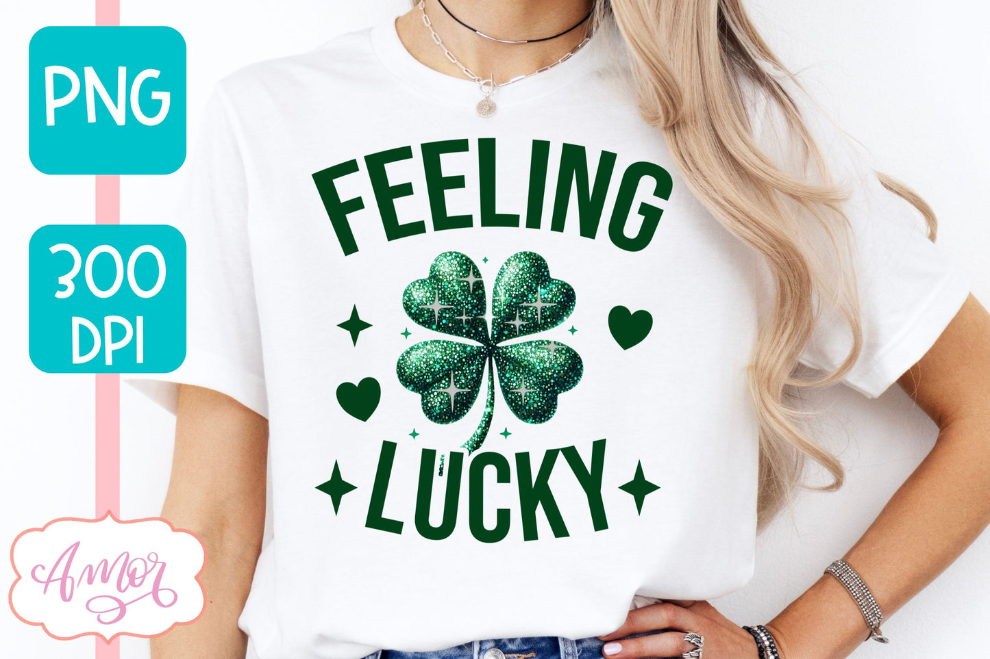 Feeling lucky PNG for St. Patrick's day sublimation