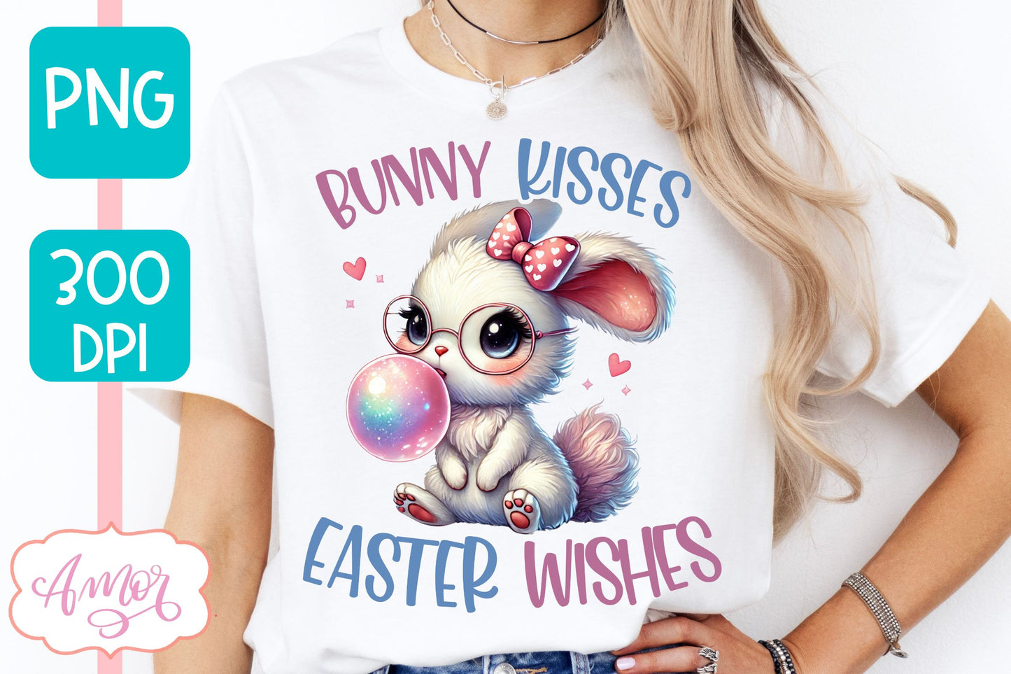 Cute Easter sublimation PNG | Coquette bunny PNG design
