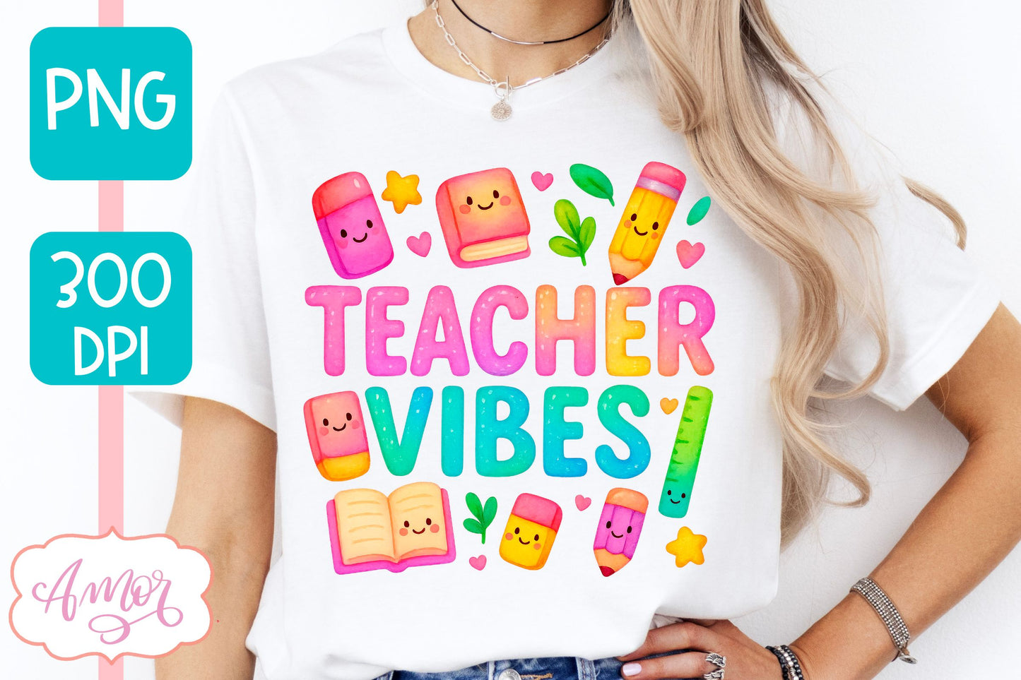 Teacher vibes shirt PNG, Cute Teacher sublimation design