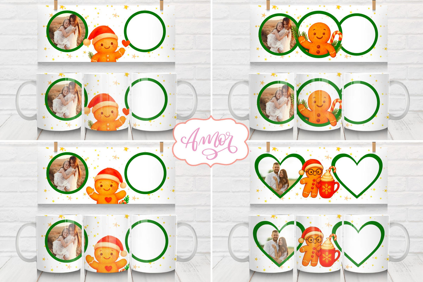 DIGITAL DOWNLOAD BUNDLE Christmas photo mug wrap