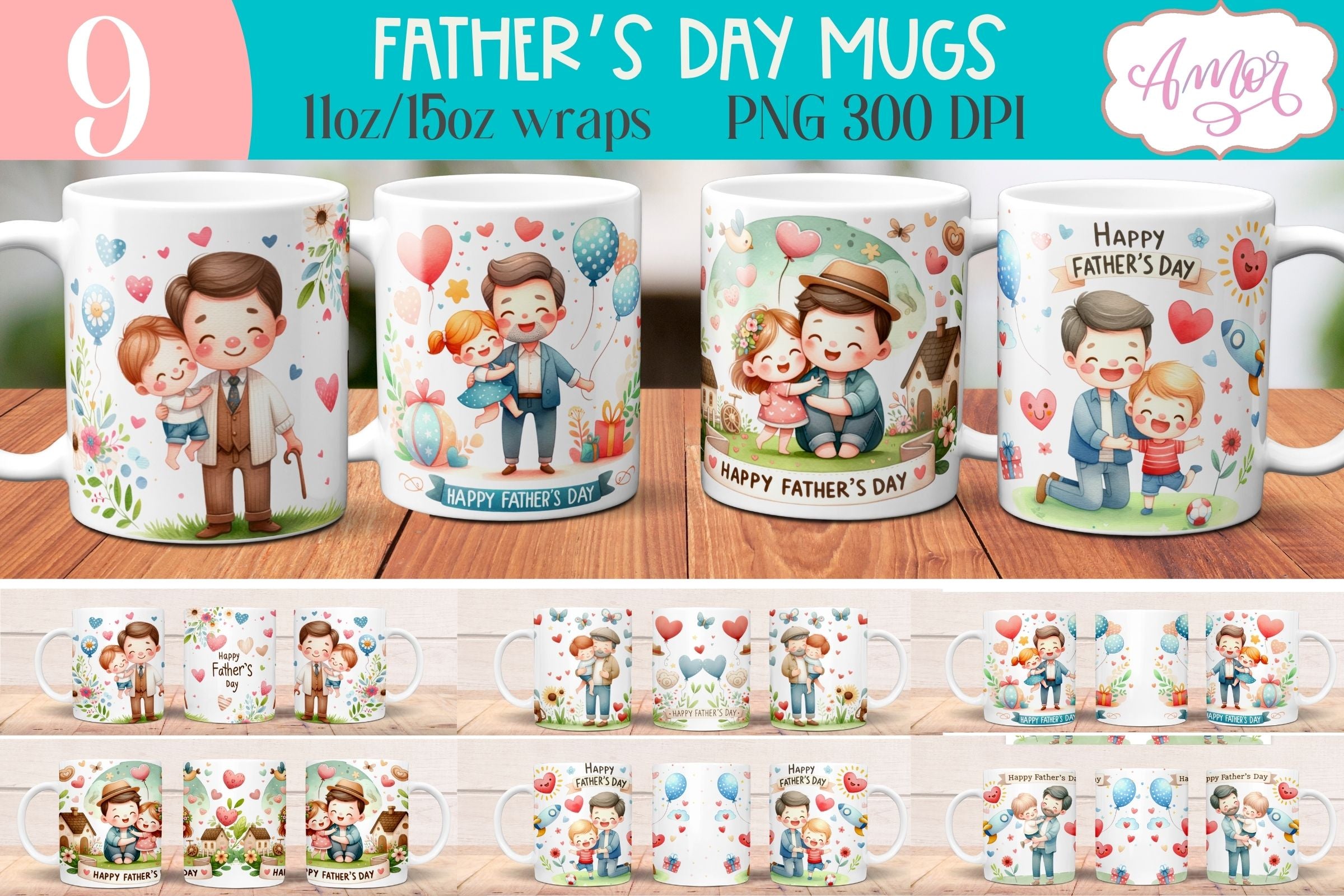 Amazon hengapamas personalized father day mug with kids name and