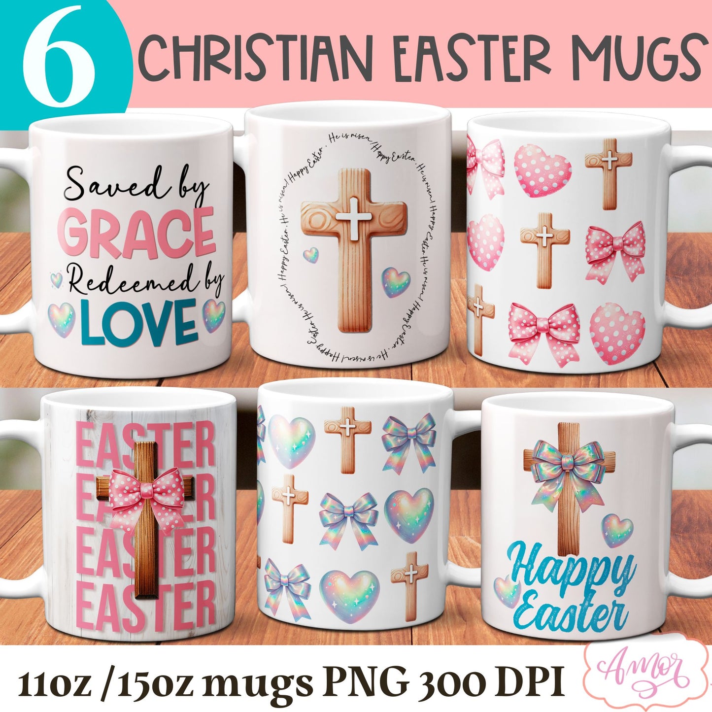 Christian Easter mug sublimation BUNDLE
