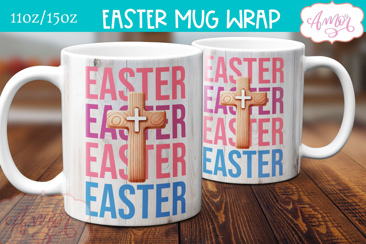 Christian Easter Mug Wrap PNG | Christian mug PNG sublimation