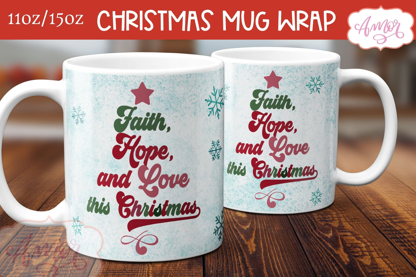 Christmas mug wrap PNG | Christmas tree coffee mug