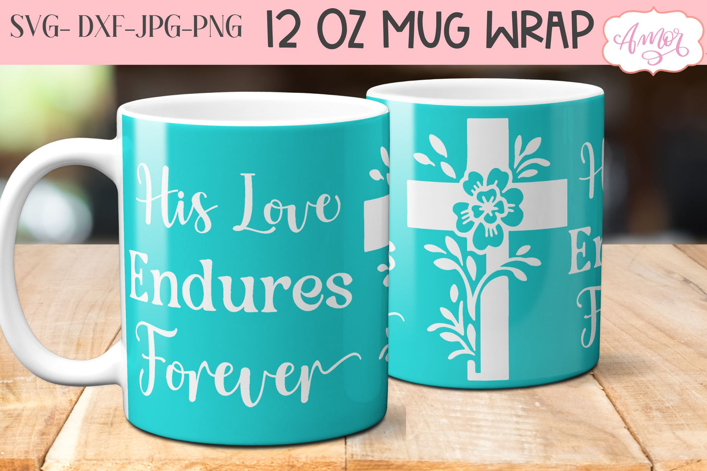 Easter Mug Wrap SVG for Cricut infusible ink | Christian SVG