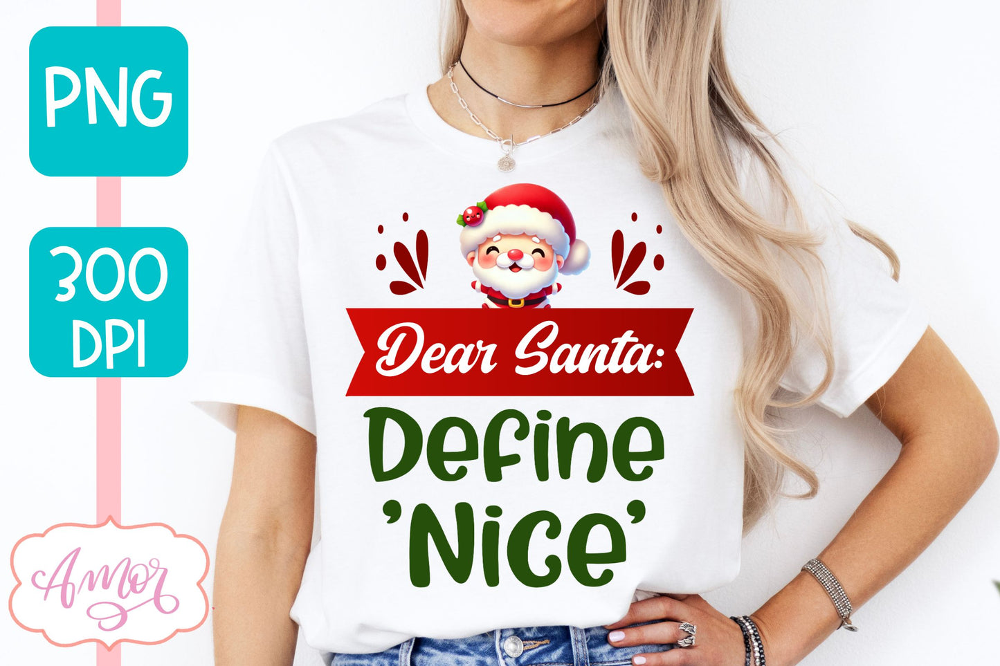 Funny Christmas PNG sublimation | Cute Santa PNG design