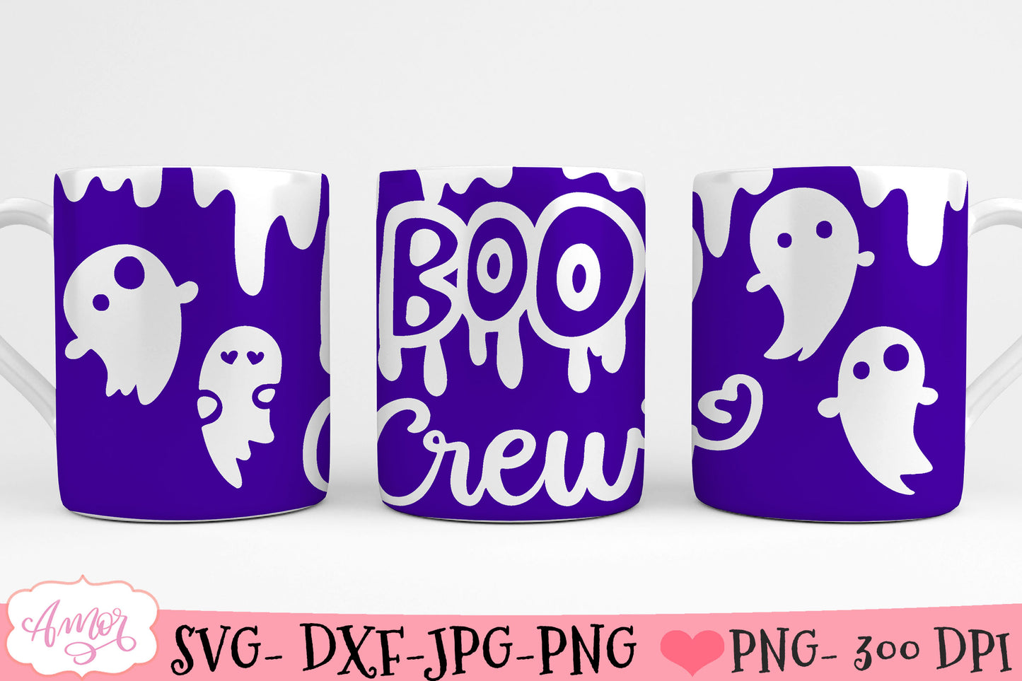 Boo crew mug wrap SVG for infusible ink | Halloweent mug