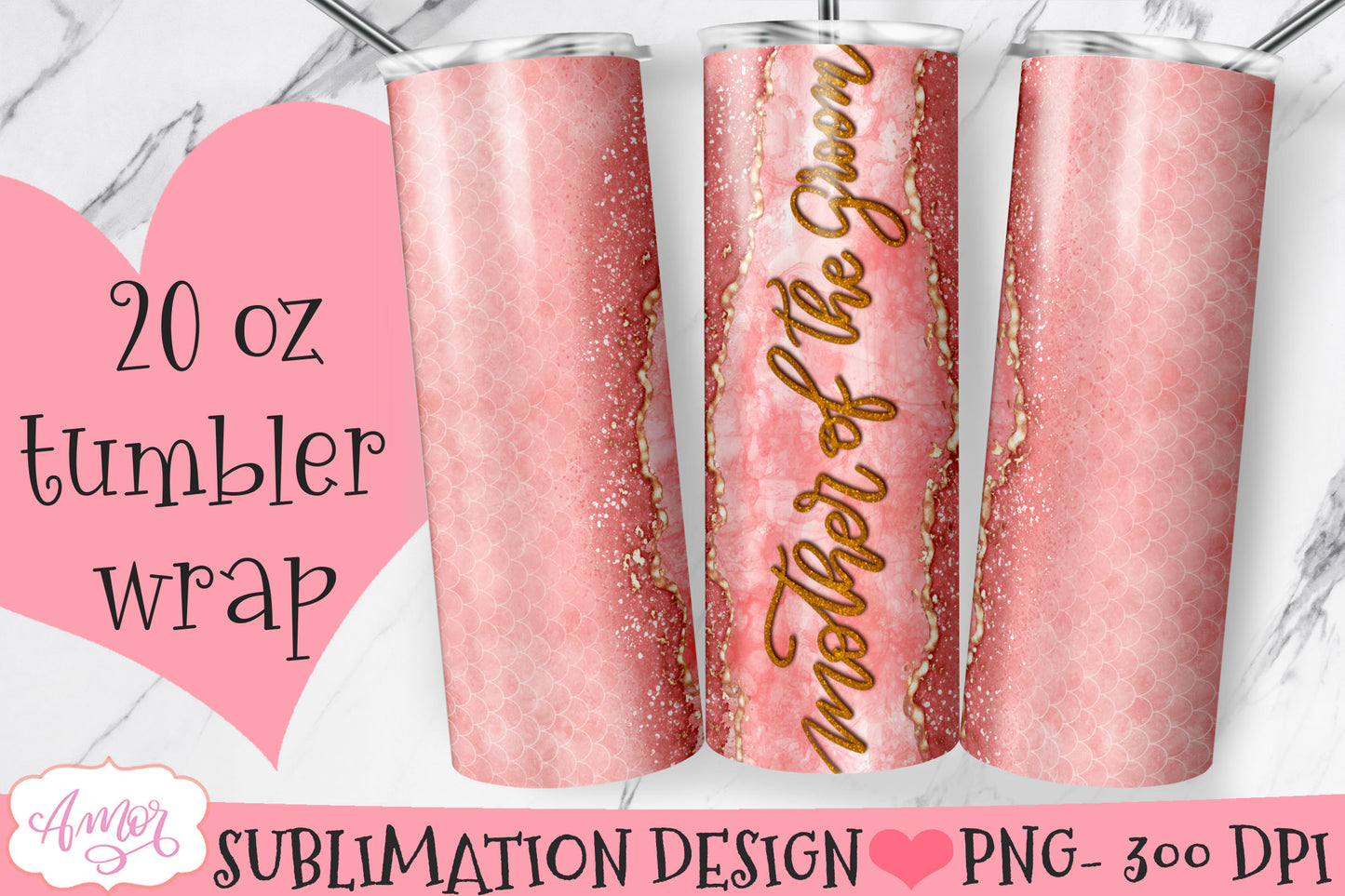 Wedding Tumbler Wraps for Sublimation BUNDLE