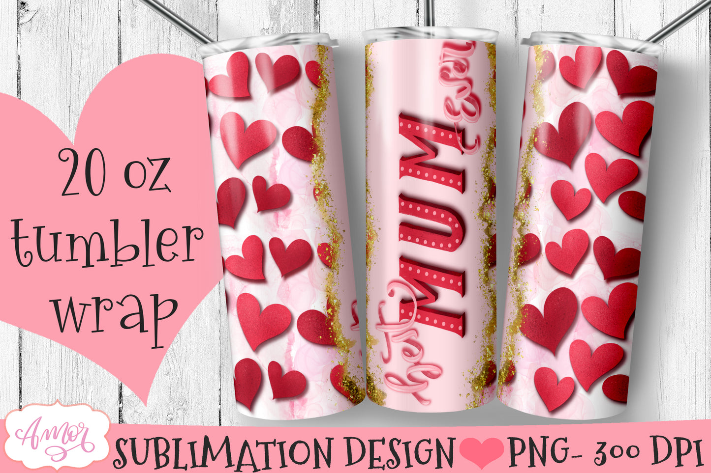 Mum tumbler wraps for sublimation BUNDLE | Mother's day PNG