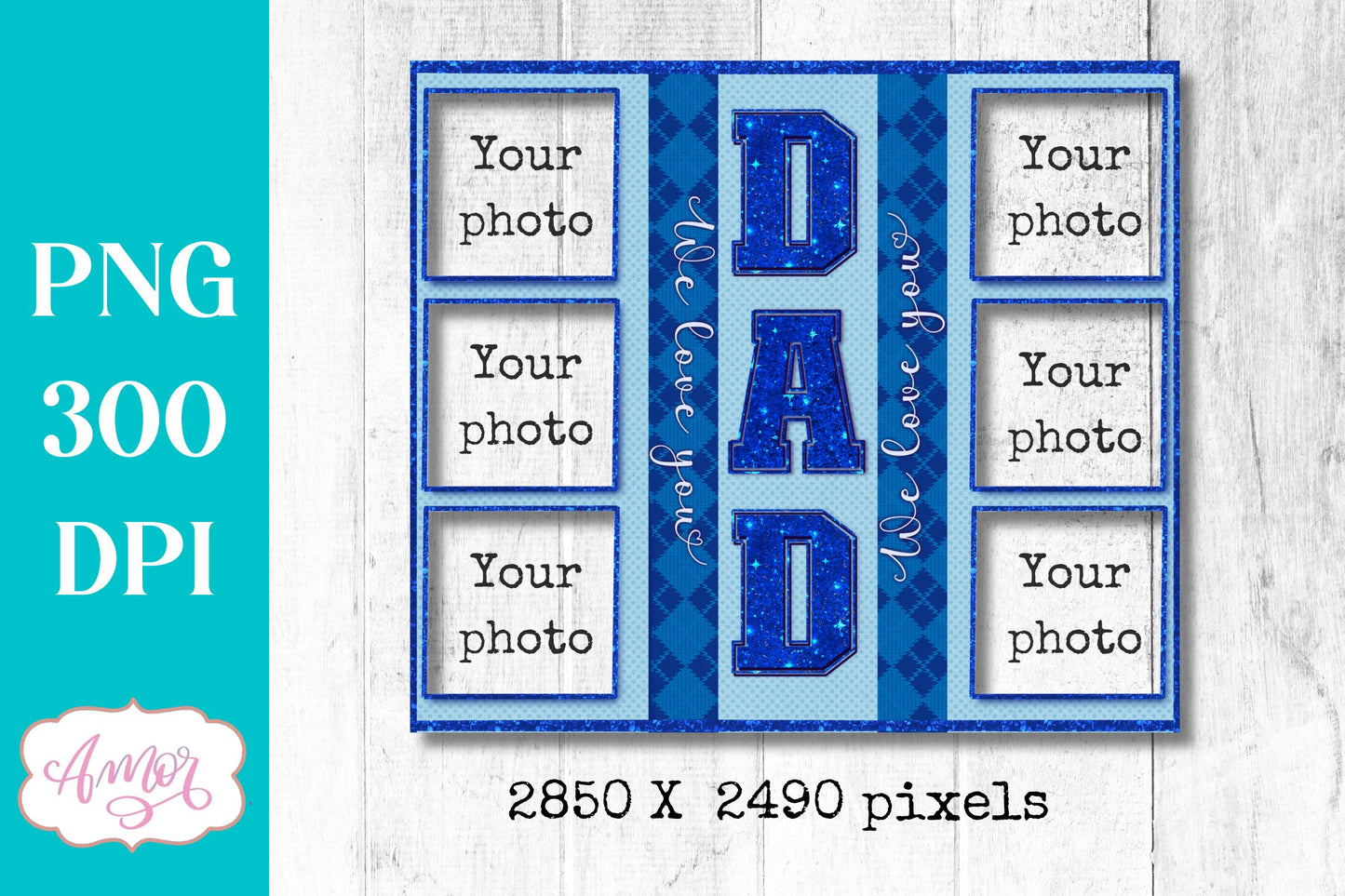 Dad Photo tumbler template Sublimation PNG | Father's day