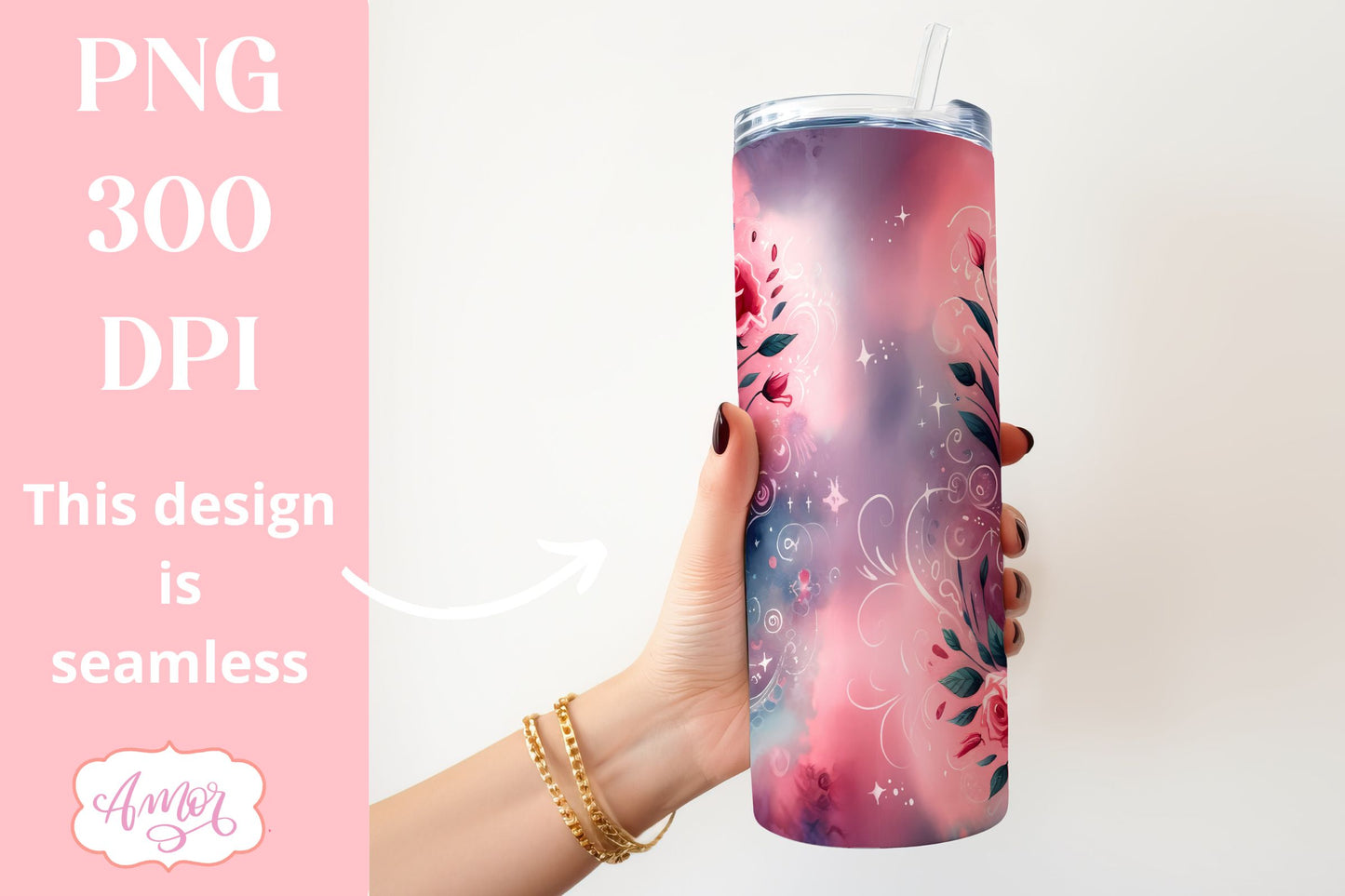 Love Potion tumbler wrap | Valentine's Day sublimation PNG