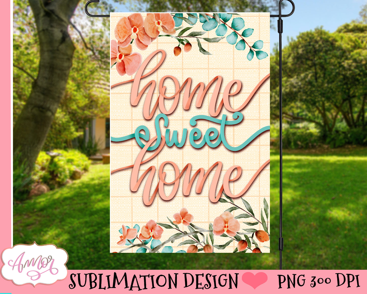 Floral Garden Flag Sublimation Designs mini bundle