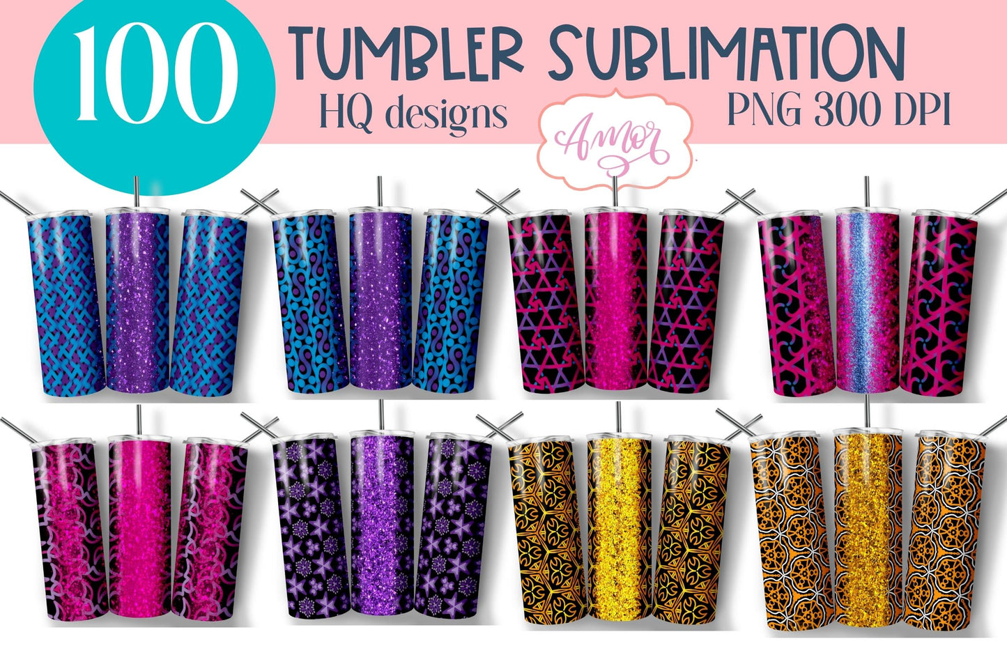 Big Bundle Tumbler Sublimation PNG 100 tumbler wrap PNG