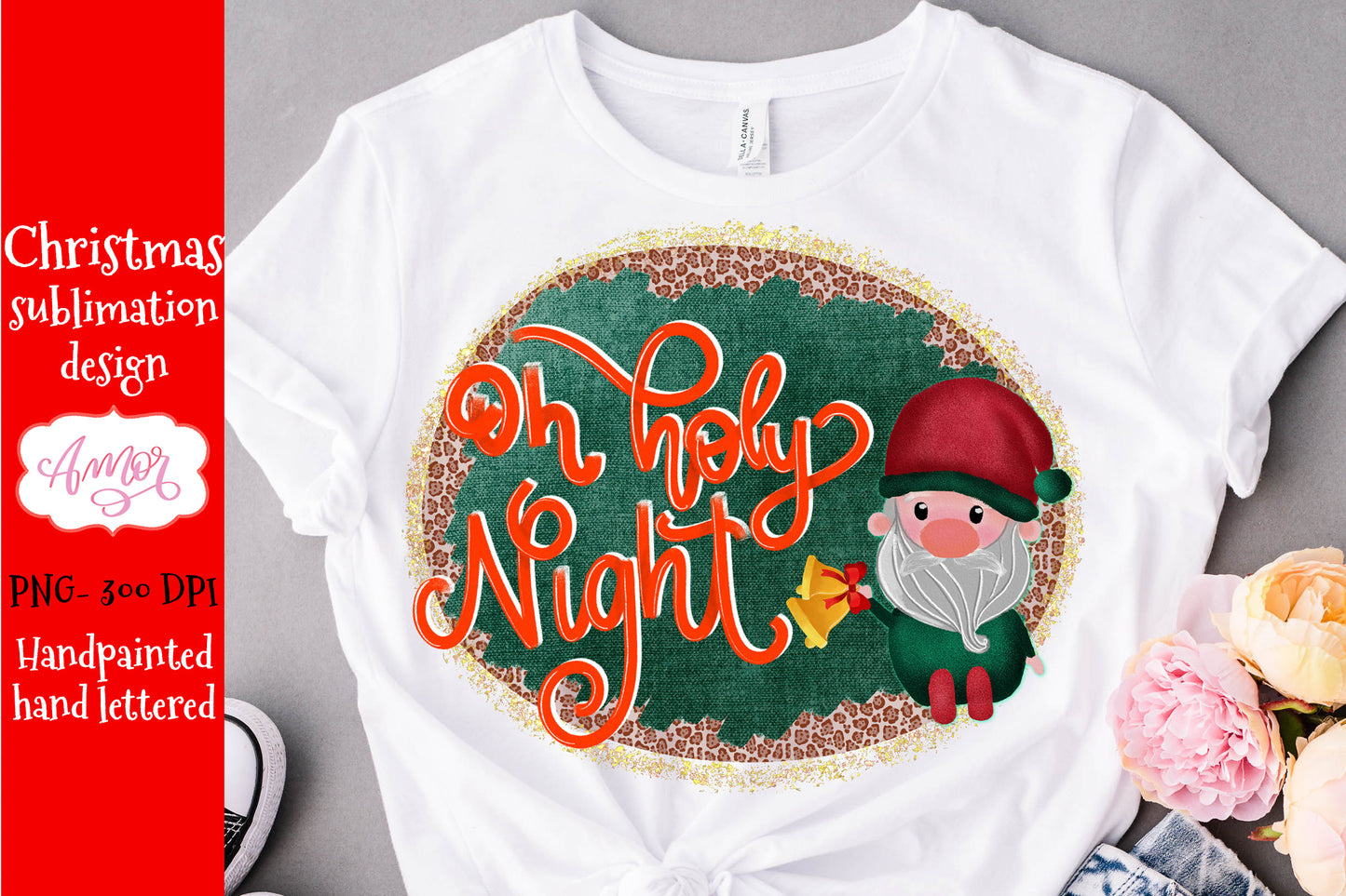 BUNDLE Christmas Gnome sublimation designs for T-shirts