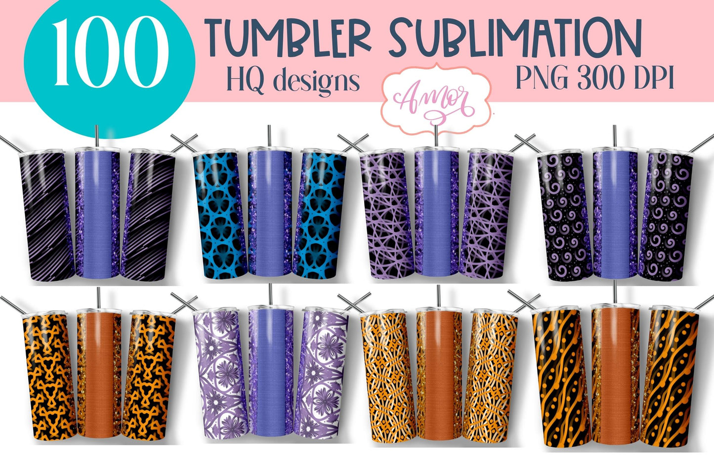 Big Bundle Tumbler Sublimation PNG 100 tumbler wrap PNG