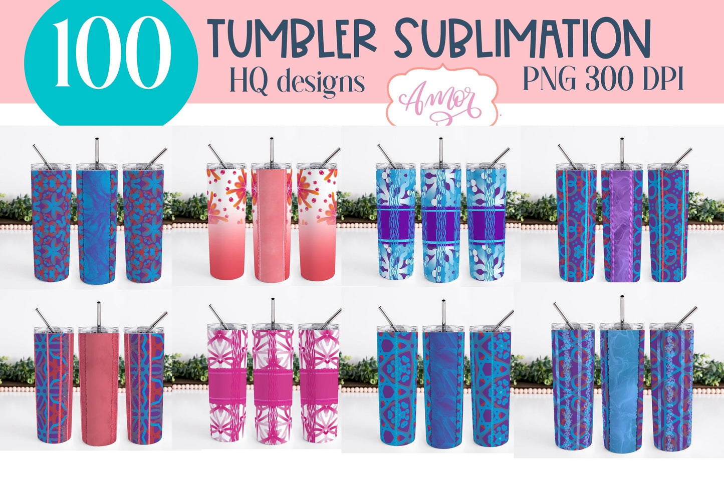 Big Bundle Tumbler Sublimation PNG 100 tumbler wrap PNG
