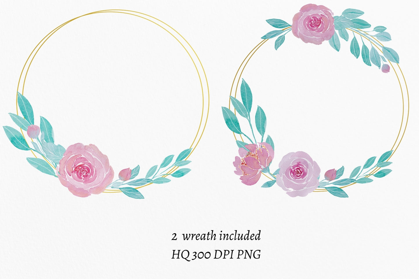 Blush Floral watercolor clipart