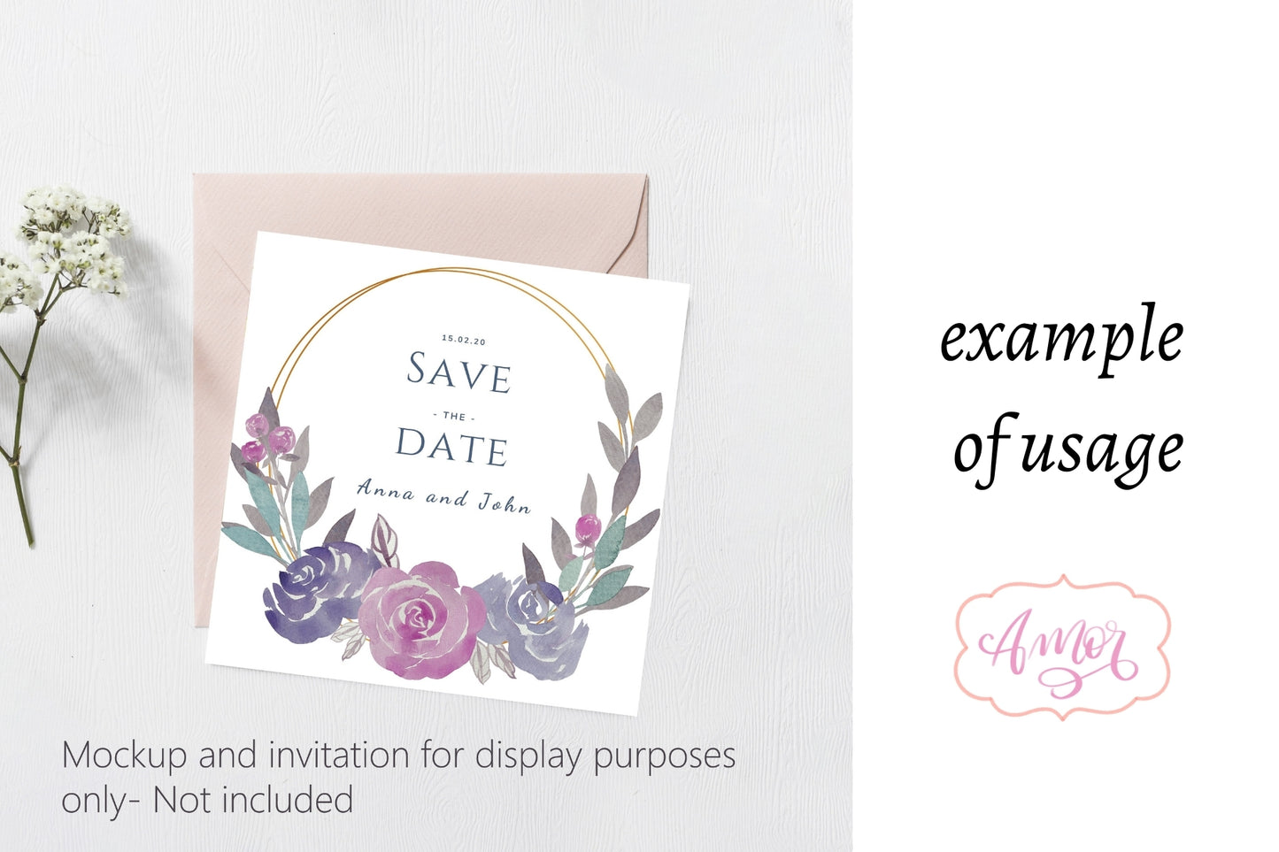 Watercolor Floral Clipart "Becca"