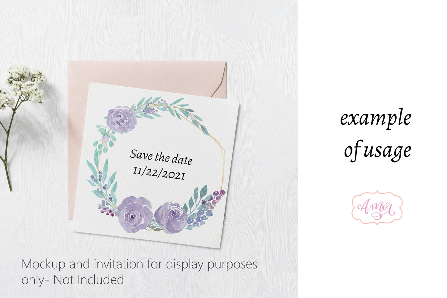 Watercolor Floral Clipart "Andrea"