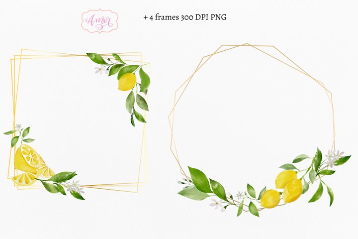 Watercolor Lemon Clipart