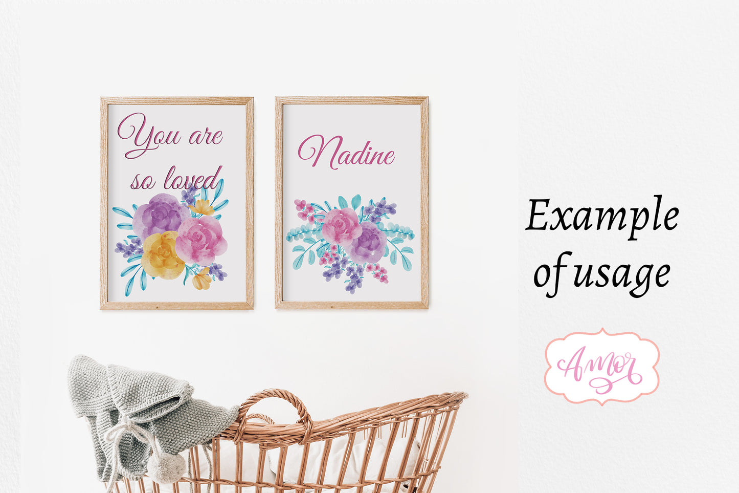 Watercolor Pink Unicorns Clipart