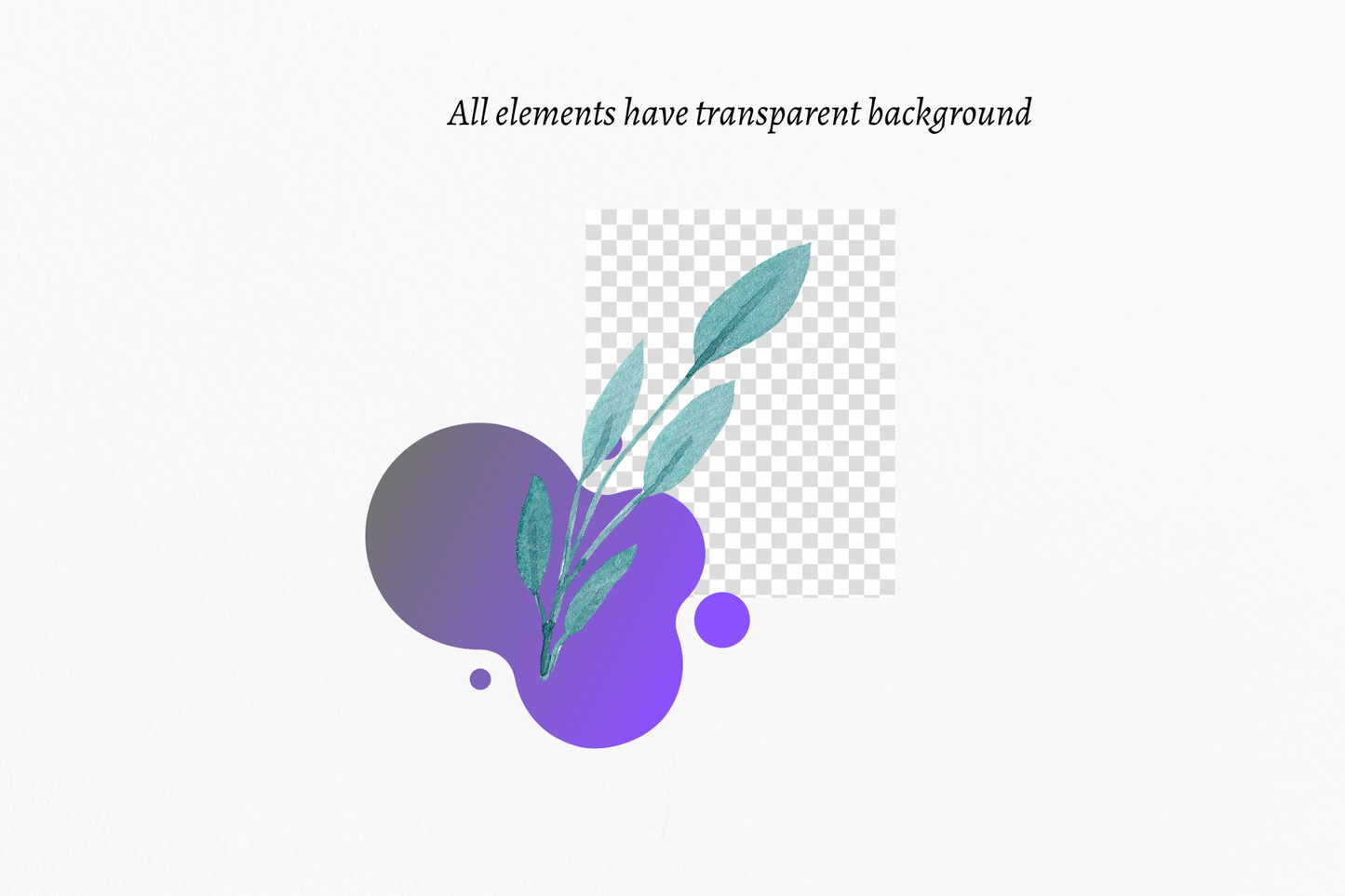 Hand painted floral graphics for invitations